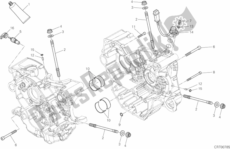 Todas las partes para 10a - Par De Semicárter de Ducati Hypermotard 939 Thailand 2019